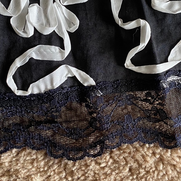 Laura Petites Black and White Ribbon Embroidered Skirt, Size 10 - Picture 10 of 10